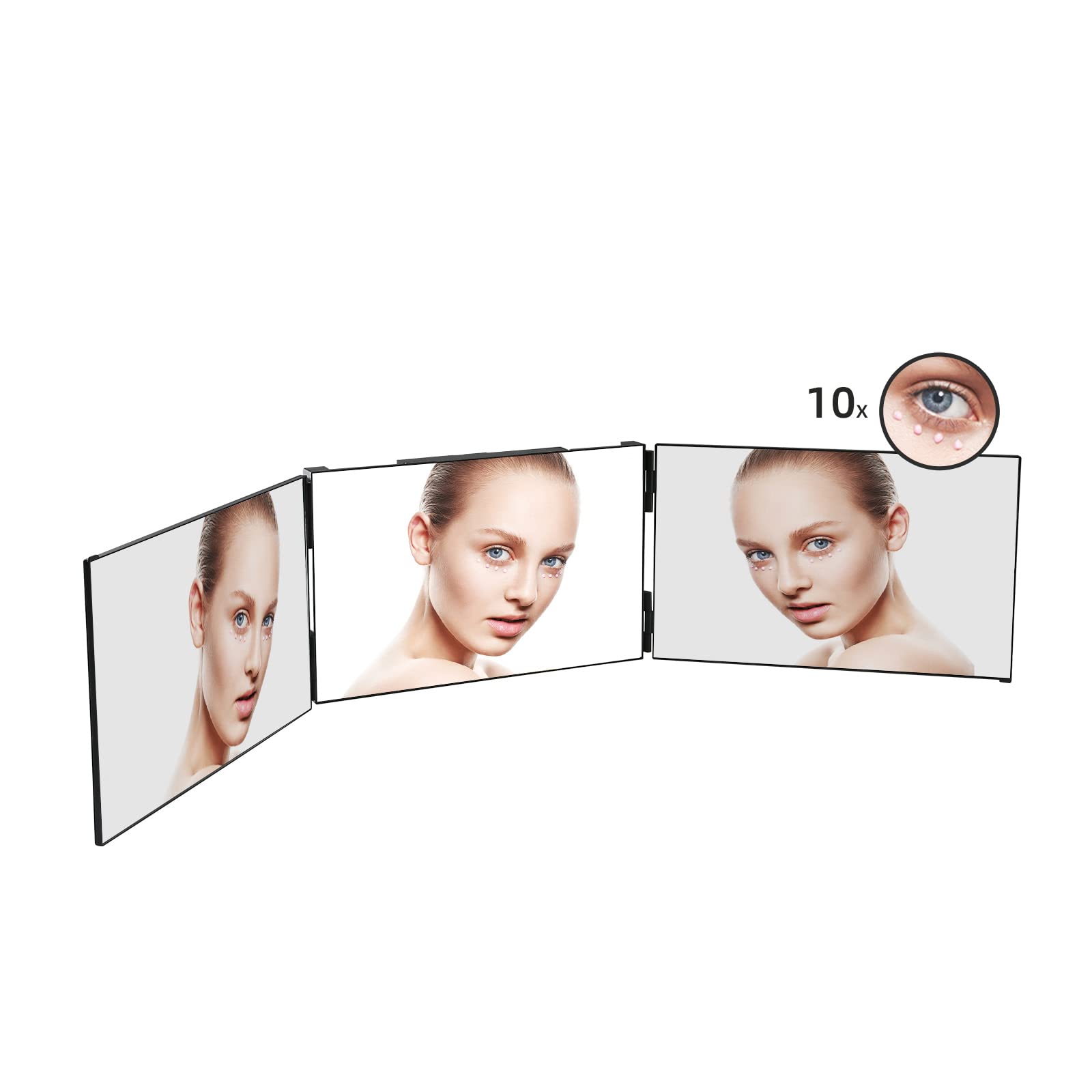 Mua Essbhach 3 Way Mirror for Hair Cutting, 360 Barber Mirror for Women,  Barber Supplies Shower Mirror, Height Adjustable Hooks, Gift for Dad Mom,  Black Without LED trên Amazon Mỹ chính hãng 2022 | Giaonhan247