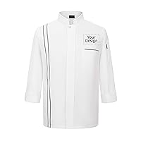 Custom Chef Coat Long Sleeve Chef Jacket for Men Hotel Kitchen Chef Uniform