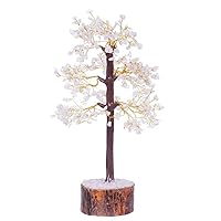 Presents Clear Quartz Crystal Tree of Life Feng Shui Reiki Balancing Generator Good Luck Gift Bonsai Homed Décor Spiritual Office Desk Gemstone Size #Frienemy-3105