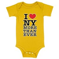 I Love NY More Than Ever Baby Jersey Onesie - Heart Baby Onesie - Cute Baby One-Piece