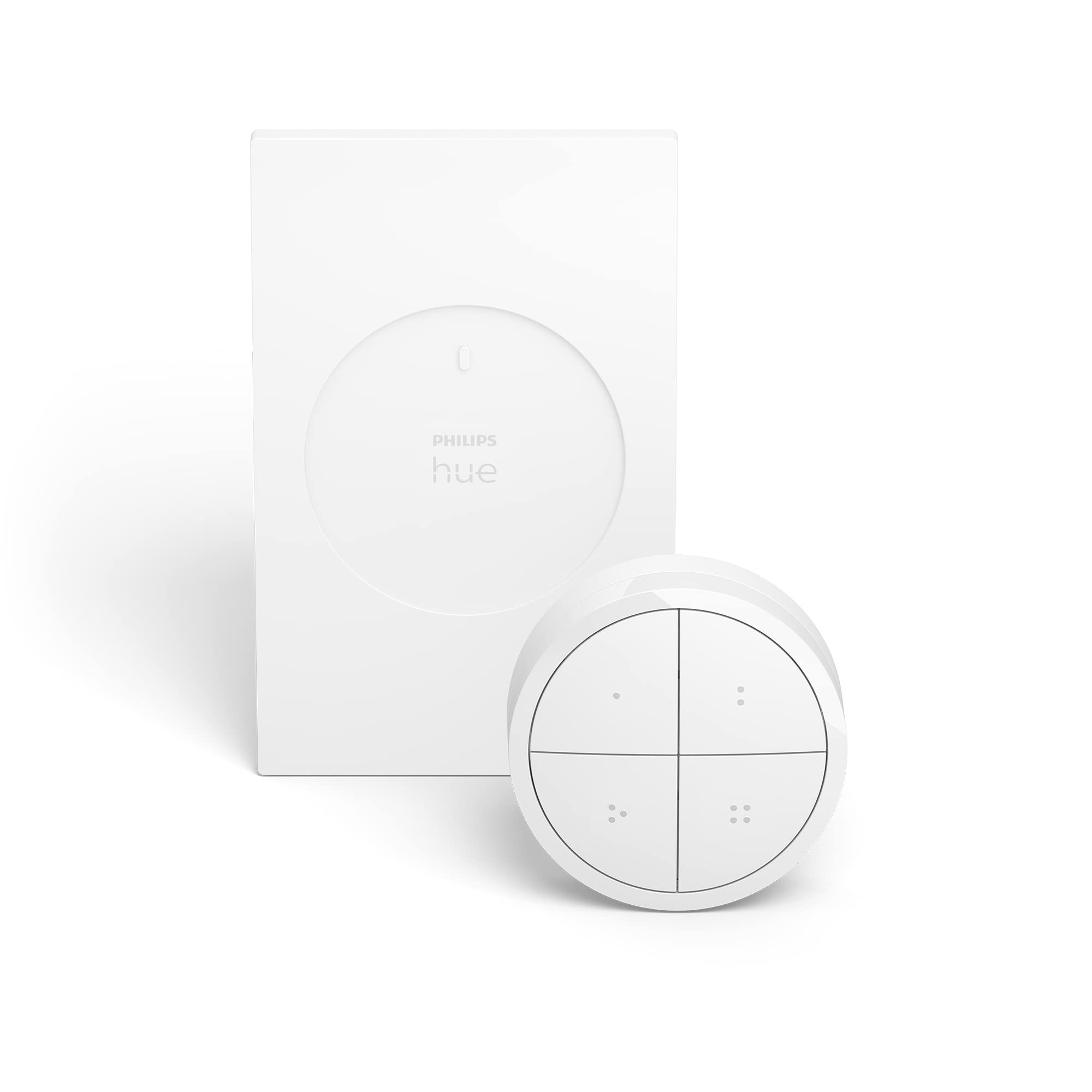 Philips Hue Wall Tap Dial Light Switch, Installation-Free, Smart Home, Exclusively for Philips Hue Smart Lights, White, 1-Pack