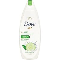 Dove Sulfate Free Body Wash, Cucumber and Green Tea, 22 Fl Oz (Pack of 4)
