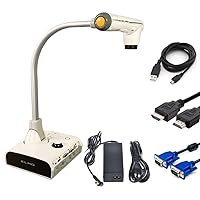 Elmo TT-12 Interactive Webcam Business Office Document Camera, Bundle: AC DC Adapter, HDMI Cable, VGA Cable and USB Cable