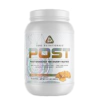 Core Nutritionals Post Post-Workout Recovery Matrix with Cyclic Dextrin®, Velositol®, for Optimum Protein Absorption, Glycogen Replenishment, Muscle Recovery 20 Servings (Peanut Butter Brittle)