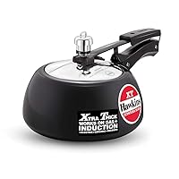 Hawkins Contura CXT20 Extra Thick Hard Anodised Pressure Cooker for Gas,Induction and Electric Stoves, 2 litres, Black