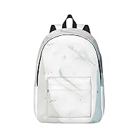 Stylish Canvas Casual Lightweight Backpack For Men, Women,Blue And White Art Laptop Travel Rucksack