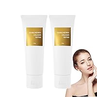 Retinol Cream & Collagen Peptide for Face, Double Retinol Moisturizer for Anti Aging & Wrinkled Skin, Day and Night for Women & Men (2pc)