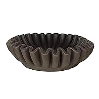 Black/White Decorative Bowl With Fluted Ruffle Exquisite Scalloped Resin Flower Bowl Unique And Eye Catching Fruit Tray Modern Decorative Tray