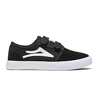 Lakai Griffin Kids' Skate Shoes, Black/White Suede, 13