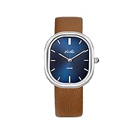 Louise Unisex Watch in Brown Leather Band. 31mm