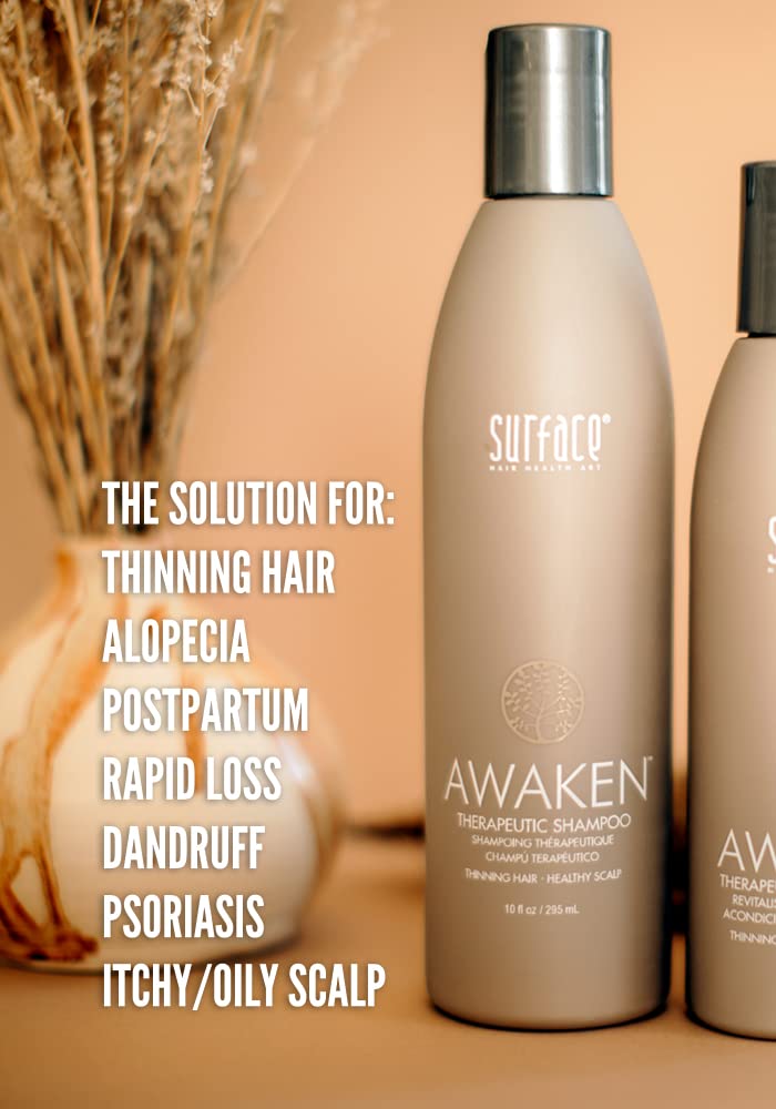 Surface Hair Healthy Scalp and Hair Thickening Shampoo - Proven Hydrating Shampoos for Women and Men - Organic Scalp Cleanser that Restores and Revitalizes, Treatment for Thinning Hair