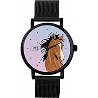 Ladies Brown Arabian Horse Head Watch