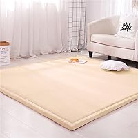 Fancytan Large Baby Play Mat, 1.2 inch Thick Floor Mats for Kids Toddlers Crawling, Tummy Time, Foldable Crawling Mat for Boy or Girl Child's Room, Bedroom, Playroom, Beige, 59x78.7 inch