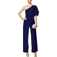 Adrianna Papell Womens Solid Jumpsuit, Blue, 16