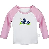 Fruit Grape Cute Novelty T Shirt, Infant Baby T-Shirts, Newborn Long Sleeves Graphic Tee Tops