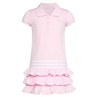 Girls' Toddler Short Sleeve Active Polo Ruffle Dress