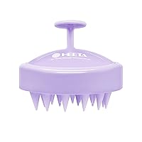HEETA Scalp Massager Hair Growth, Scalp Scrubber with Soft Silicone Bristles for Hair Growth & Dandruff Removal, Hair Shampoo Brush for Scalp Exfoliator, Light Purple