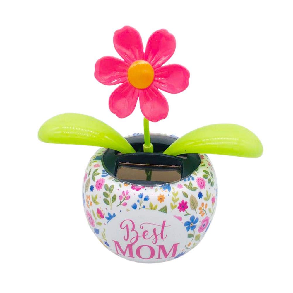 Cute Solar Power Flip Flap Flower Insect for Car Decoration Swing Dancing Flower Eco-Friendly Bobblehead Solar Dancing Flowers in Colorful Pots