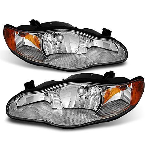 AKKON - For Chevy Monte Carlo [OE Style] Chrome Headlights Replacement Driver/Passenger Head Lamps Pair New