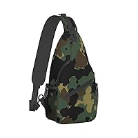 Camouflage Pattern Print Crossbody Backpack Shoulder Bag Cross Chest Bag For Travel, Hiking Gym Tactical Use