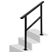 Outdoor Handrails Fits 1 to 3 Steps,Adjustable Height Stair Handrail 35