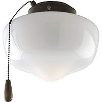 Progress Lighting AirPro Collection One-Light Ceiling Fan Light, Antique Bronze