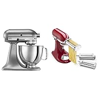 KitchenAid Artisan 5-Quart Stand Mixer with Pasta Roller and Cutter Set