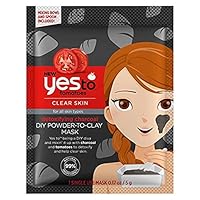 Yes to Tomatoes Detoxifying Charcoal DIY Powder-to-Clay, 1 Single Use Mask (Pack of 2)