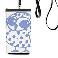 Cartoon Sling Tilt Bird Protect Animal Pet Phone Wallet Purse Hanging Mobile Pouch Black Pocket
