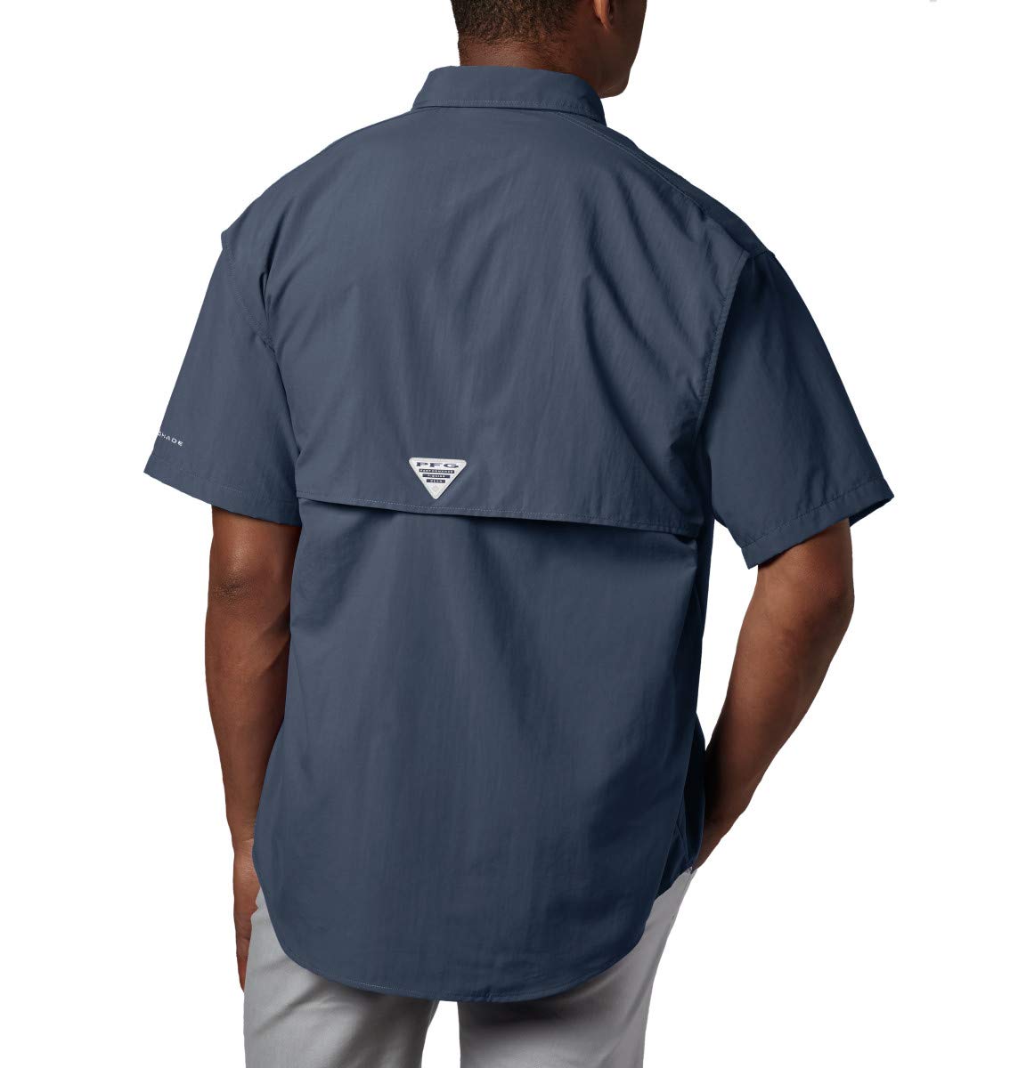 Columbia Men's Bahama II UPF 30 Short Sleeve PFG Fishing Shirt, Collegiate Navy, Small