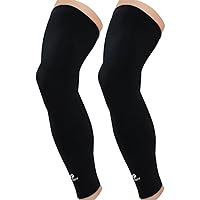 Kuangmi Compression Full Leg Sleeves for Thigh, Knee, Calf Support and Recovery 1 Pair