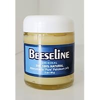 Beeseline Original - a 100% Natural & Hypoallergenic Alternative to Petroleum Jelly - Lips, Hands, Baby, Makeup Remover and More - In Glass Jar 2 oz