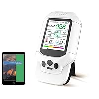 Air Quality Monitor, Formaldehyde Detector, Temperature & Humidity Meter, Pollution Tester, Sensor; Detect PM2.5/PM10/PM1.0 Micron Dust, Test Indoor TVOC Volatile Organic Compound Gas; eBook