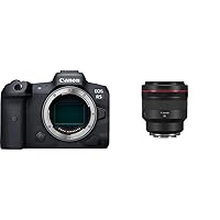 Canon EOS R5 Full-Frame Mirrorless Camera - 8K Video, 45 Megapixel Full-Frame CMOS Sensor, DIGIC X Image Processor, Up to 12 fps Mechanical Shutter (Body Only) with RF 85mm F1.2 L USM Lens, Black