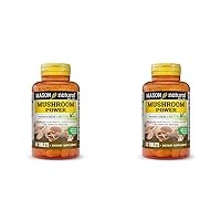 Mushroom Power with 95% EGCG & Matcha - for Optimal Wellness, Stress Support and Healthy Inflammatory Response, 60 Plant Based Tablets (Pack of 2)