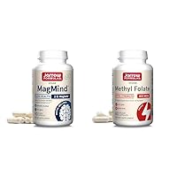 Jarrow Formulas MagMind Brain Health with Magtein (Magnesium L-Threonate) Extra Strength Methyl Folate 400 mcg, Dietary Supplement for Cardiovascular
