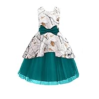 YINGJIABride Flower Girl Dresses White Camo Banquet Pageant Little Quince Prom Gowns