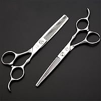 Haircut Hairdressing Scissors Set Hair Cutting Scissors Kit Stainless Steel 6.0 Inch for Man Woman Home Barber Salon,Silver