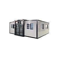 Tiny Expandable Prefab House to Live in 1 Bathroom, 2 Rooms & 1 Kitchen- Foldable House, Container Home, Portable House, Tiny House for Small Family, Modular Guest House – 19 x 20 FT