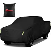 Sailnovo Truck Car Cover Waterproof All Weather, 7 Layers Heavy Duty Outdoor Pickup Cover for Truck Car Sun UV Rain Protection, Universal Fit (Length Up to 228 inch, Max Cab Length 114 inch) L/Black