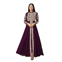 VOVLADI Indian/Pakistani Bollywood Party Wear Embroidered Long Anarkali Gown for Womens