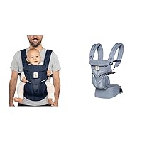 Ergobaby All Carry Positions Breathable Mesh Baby Carrier with Enhanced Lumbar Support & Airflow & Omni 360 All-Position Baby Carrier for Newborn to Toddler with Lumbar Support