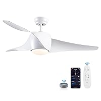 SNJ Smart Ceiling Fans with Lights and Remote, 52