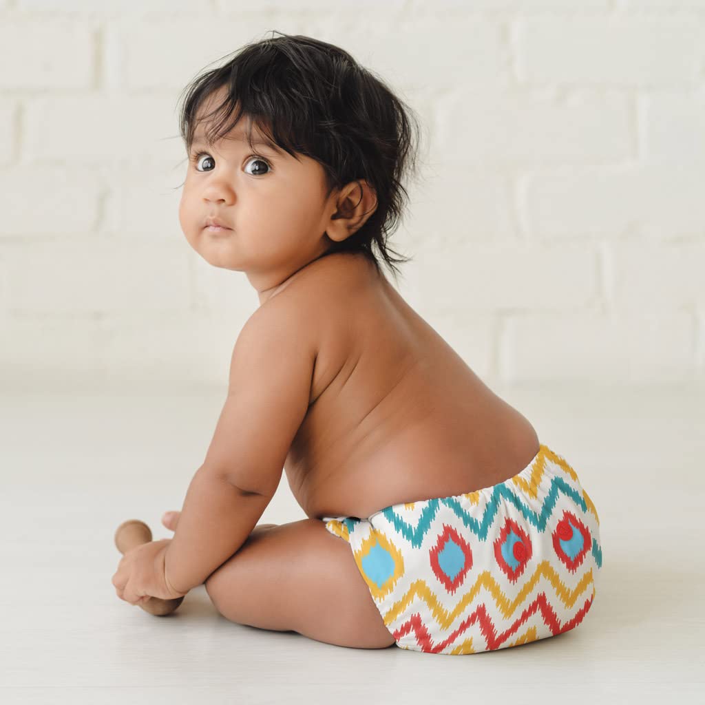 SuperBottoms New UNO Freesize Cloth Diaper, Cloth Diaper for Babies 0 to 3 Years, Washable & Reusable Cloth Diaper, Comes with Cloth Diaper Insert, 1 Diaper and 1 Organic Cotton Soaker
