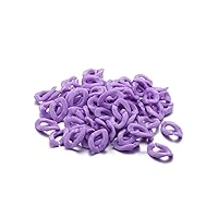 50Pcs/Pack Acrylic Chains Clasps Resin Chain Link Connectors for Lanyard Chains Purse Strap,DIY Jewelry Making Accessories(Size:16×12mm) (Purple)