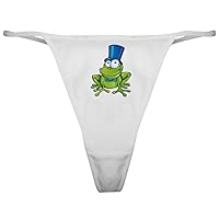 Classic Thong Frog with Top Hat - Large White