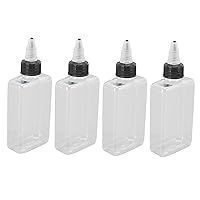 4 Pack 100ml Portable Leakproof Oil & Seasoning Dispensers, Reusable Squirt Bottles for Condiments, Olive Oil, Vinegar, Ideal for BBQ, Camping, Kitchen, Salad Dressing