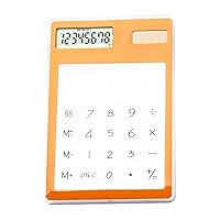 Reasonable Layout Calculator Clear LCD Display Transparent Durable Solar Power Supply 8-Digit Abs Plastic Comfortable Hand Feel Ideal for Home School Orange