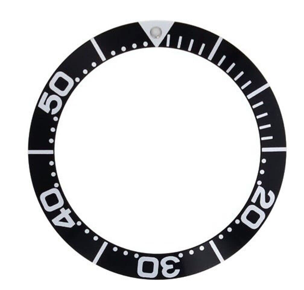 Ewatchparts REPLACEMENT BEZEL INSERT BLACK COMPATIBLE WITH WATCH 43MM X 34MM