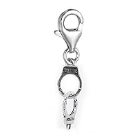 Handcuff Clip On Dangle Charm Pendant for European Clip on Charm Jewelry with Lobster Clasp
